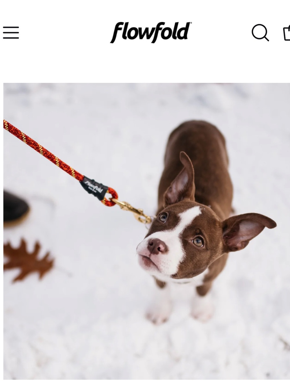 🍦HOST PICK🍦Flowfold Trailmate 4 Foot Dog Leash NWT made in the USA Safety Orange